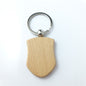 Wooden Beech Wood Keychain Blank Various Shapes for DIY 14