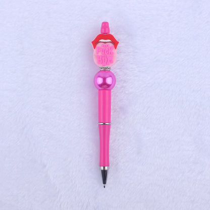 Cartoon Pattern Silicone Beaded Pens Ballpoint Pen DIY Craft Supplies 18