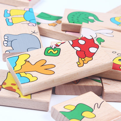 Wooden Animal Blocks Puzzle Montessori Toys for Toddlers 3