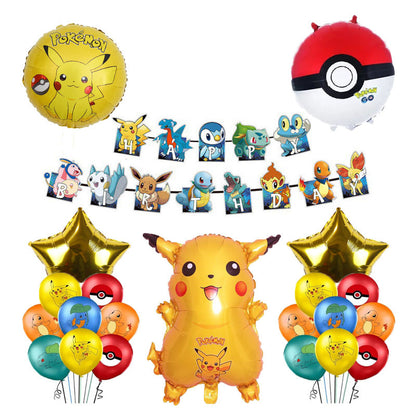 Pikachu Foil Balloon Set Children Birthday Party Decoration 14