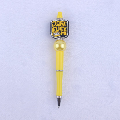 Cartoon Pattern Silicone Beaded Pens Ballpoint Pen DIY Craft Supplies 15