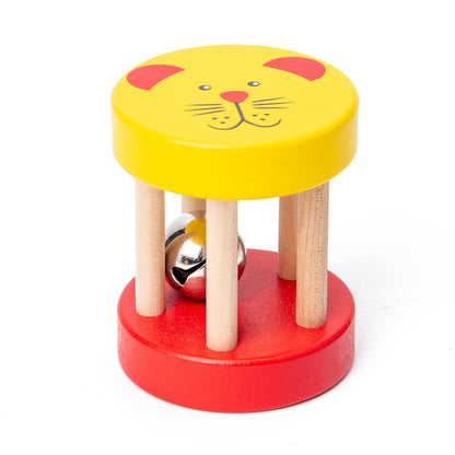 Wooden Rattle Musical Instrument Cage Bell Early Educational Toy 6