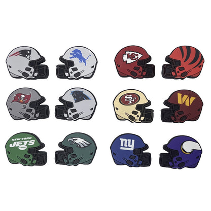 20pcs Silicone Focal Beads Football Helmet Printed Design 5