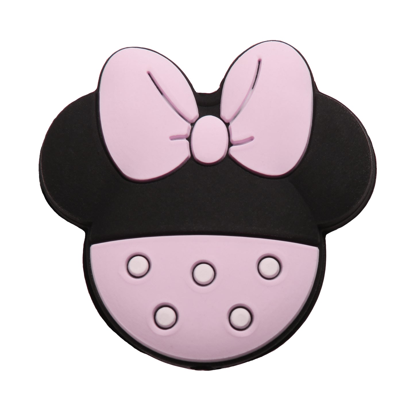 20pcs Silicone Focal Beads Round Ear Mouse Character with Bow 2