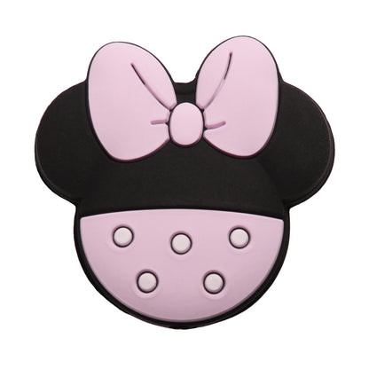 20pcs Silicone Focal Beads Round Ear Mouse Character with Bow 2