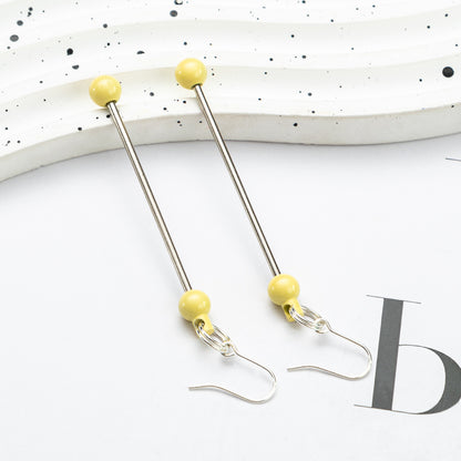 Beadable Earrings Metal DIY 7.8cm Length Craft Supplies 15