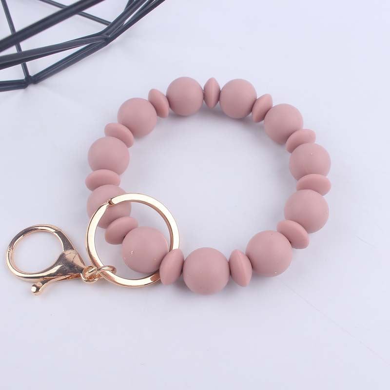 Silicone Bead Wristlet Keychain Loop with Lobster Clasp 4