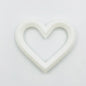 3Pcs 80mm Heart Silicone Beads Solid Color 6