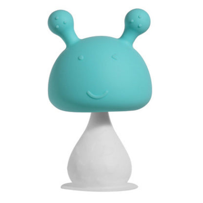 Silicone Mushroom Shaped Baby Teething Toy with Ringing Bell 10