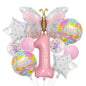 Butterfly Donut Foil Balloon Set Birthday Party Decoration