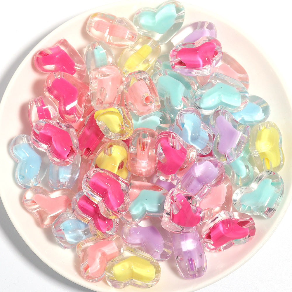 100 Pack Transparent Multi-Style Acrylic Beads Bracelet Accessories 51