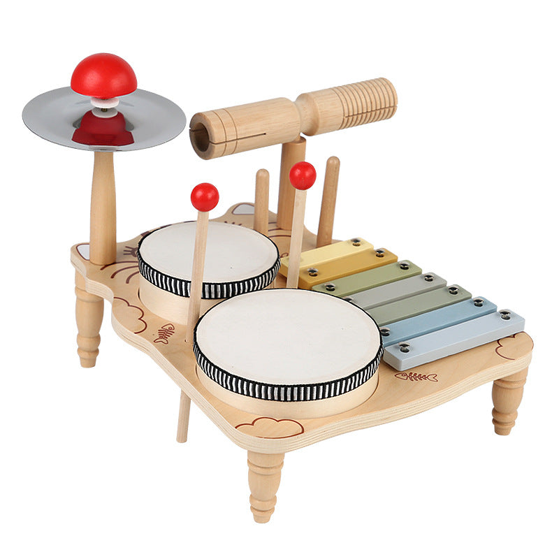Wooden Orff Percussion Instrument Piano Drum Musical Toy