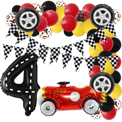 Racing Theme Classic Car Foil Balloon Set Birthday Party Decoration 8