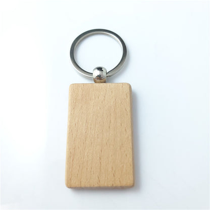 Wooden Beech Wood Keychain Blank Various Shapes for DIY 9