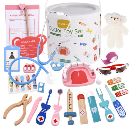 Wooden Montessori Toys Doctor Role Play Educational Toy for Kids 4