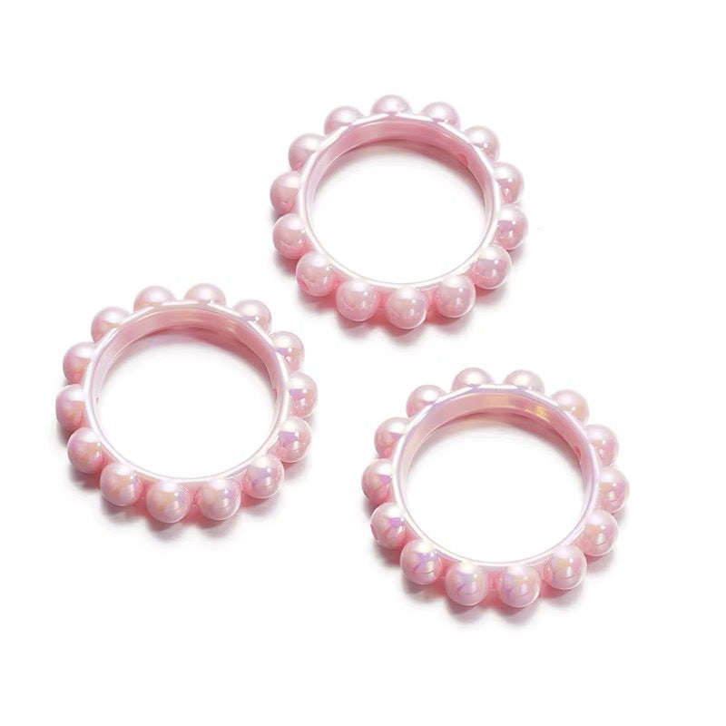 10Pcs 42mm Balsam Pear Ring Lace Acrylic Beads UV Scratch Resistant 13