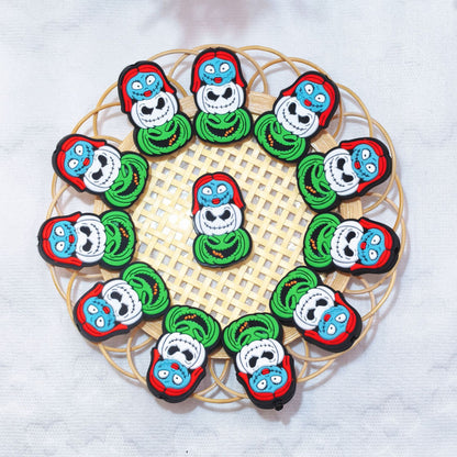 20Pcs Silicone Focal Beads Pumpkin Ghost Bride Design 3