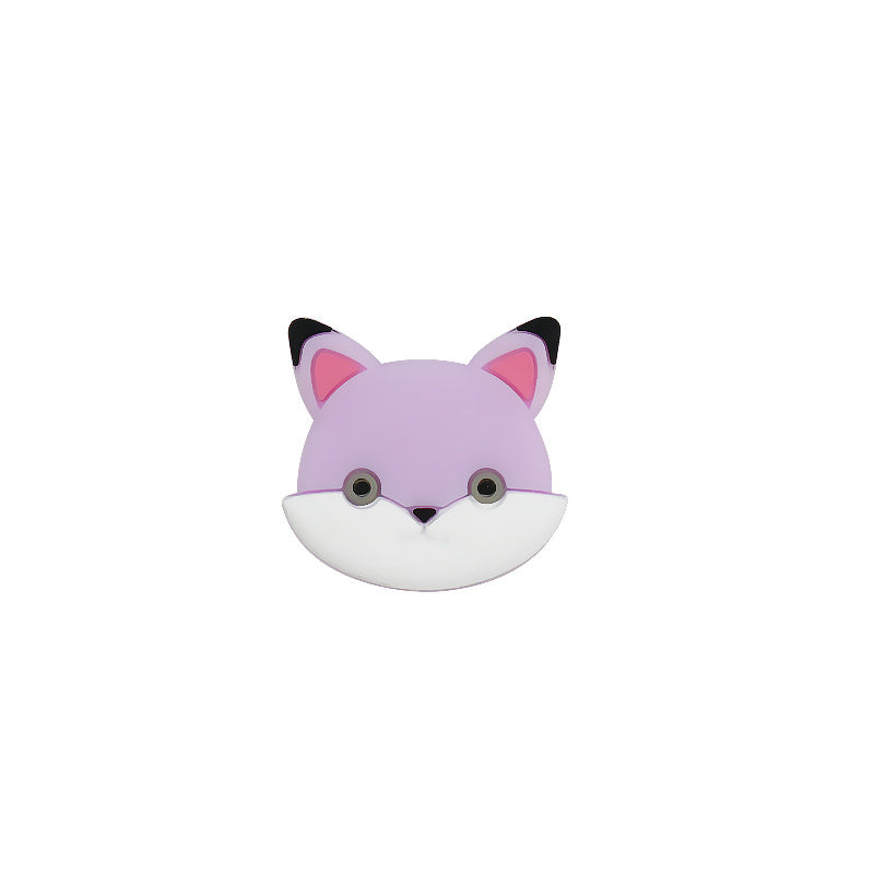 Silicone Focal Beads Animal Baby Fox Front Facing 6