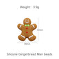 20pcs Silicone Focal Beads Christmas Santa Snowman Elk Deer Gingerbread Man 9