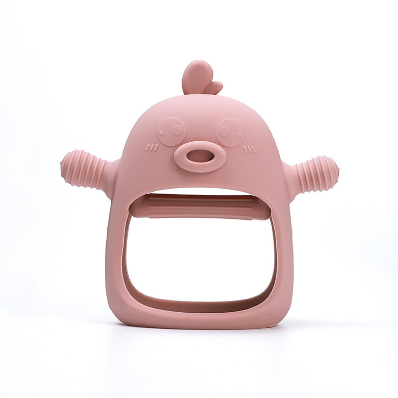 Duck Shaped Silicone Teething Toy Baby Teether Gloves 11