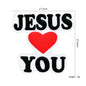 20pcs Silicone Focal Beads Love Jesus Red Heart Print