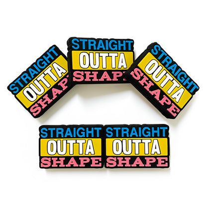 20Pcs Silicone Focal Beads Straight Outta Shape Printed Text Design 4