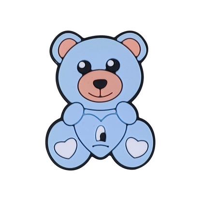 20pcs Silicone Focal Beads Teddy Bear Front Facing 6