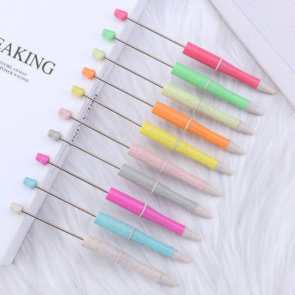 Environmentally Friendly ABS Wheat Straw Beadable Ballpoint Pens DIY Craft Supplies 2