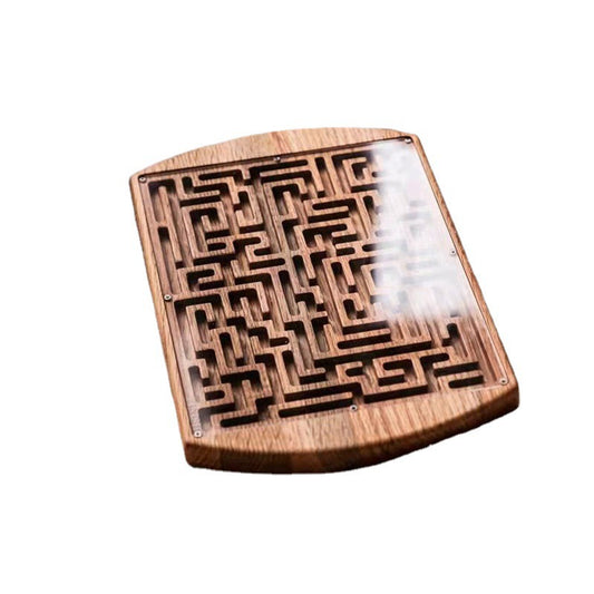 Wooden 3D Labyrinth Puzzle Brain Teaser Educational Toy