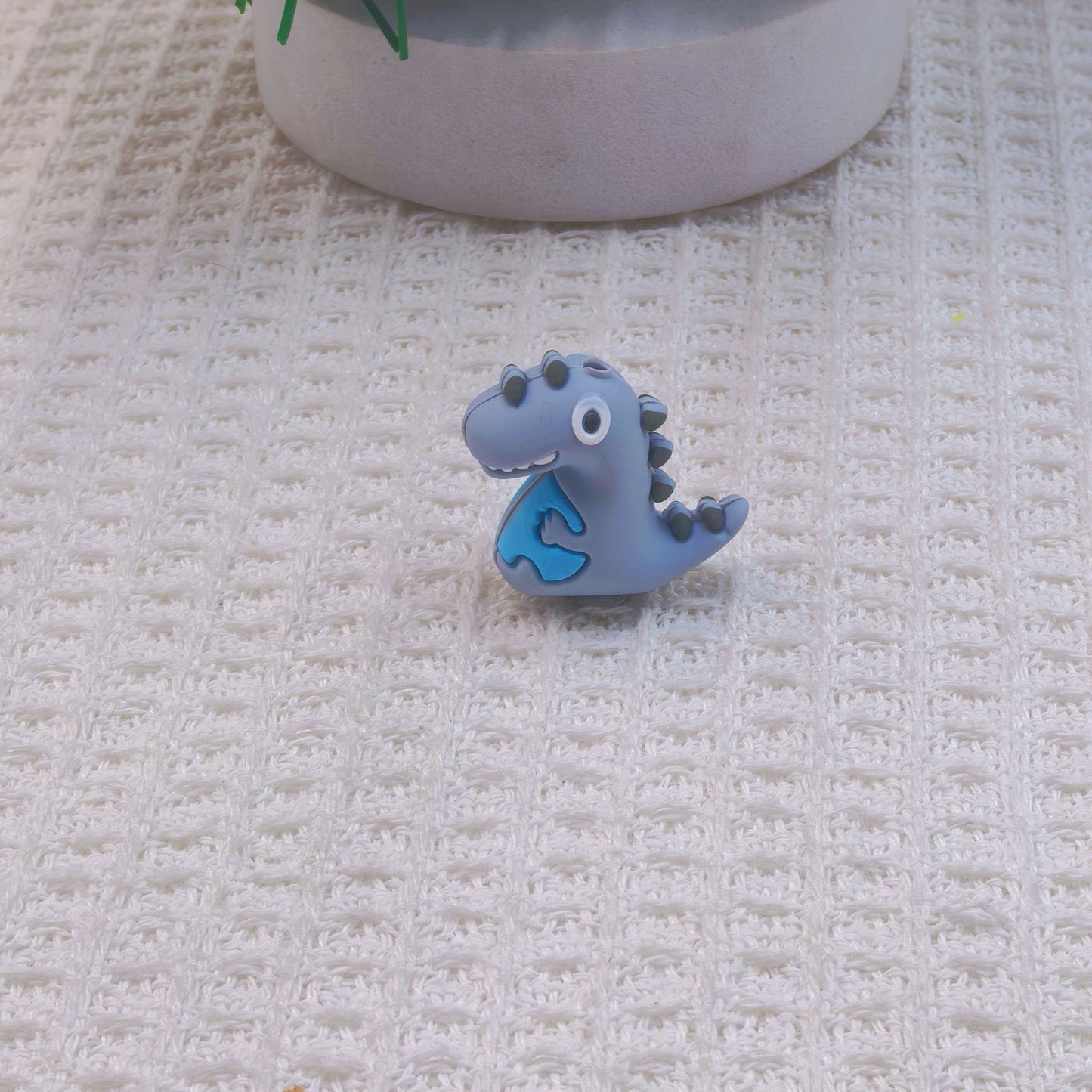 20Pcs Silicone 3D Focal Beads Dinosaur Three Color Cute Design 8