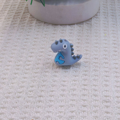 20Pcs Silicone 3D Focal Beads Dinosaur Three Color Cute Design 8