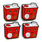 20pcs Silicone Focal Beads Gas Station Fuel Tank Cartoon Face Design