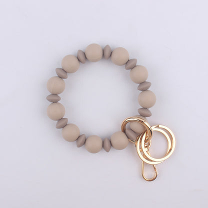Spacer Beads Silicone Bead Wristlet Keychain 12