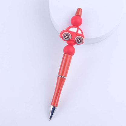 Cartoon Car Silicone Beaded Pens Handmade Office School Supplies Gift 16