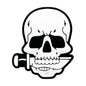 20Pcs Silicone Focal Beads Skull Holding Knife Bone Detail