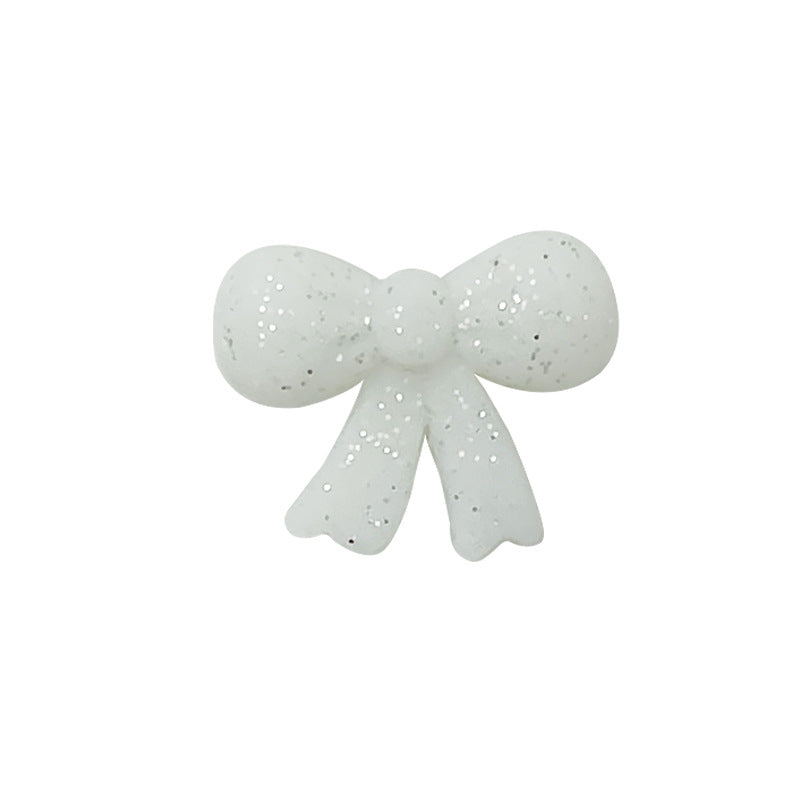 20Pcs Silicone Focal Beads Bow Cross Solid Luminous Design 32