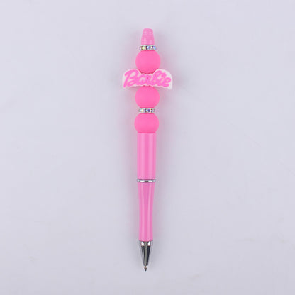 Pink Heart Silicone Beaded Pens Handmade Novelty Office School Gift 9