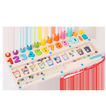 Wooden Montessori Toys Magnetic Numbers Counting Board for Kids 5