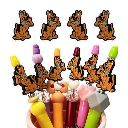 Silicone Focal Beads Brown Dog Character Side Profile 3