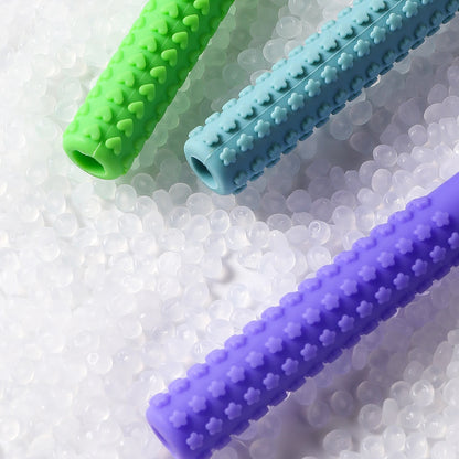 Silicone Teething Toy Hollow Tube for Baby Sensory Chewing 2