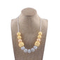Silicone Bead Necklace Octagonal Beads and Round Beads 11