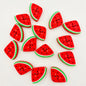 20pcs Silicone Focal Beads Cartoon Watermelon Slice with Smiling Face