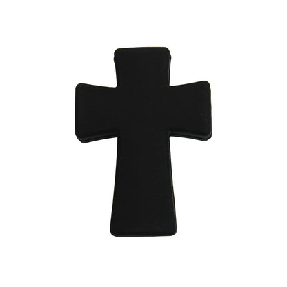 20pcs Silicone Focal Beads Printed Cross With Varied Color Patterns 14