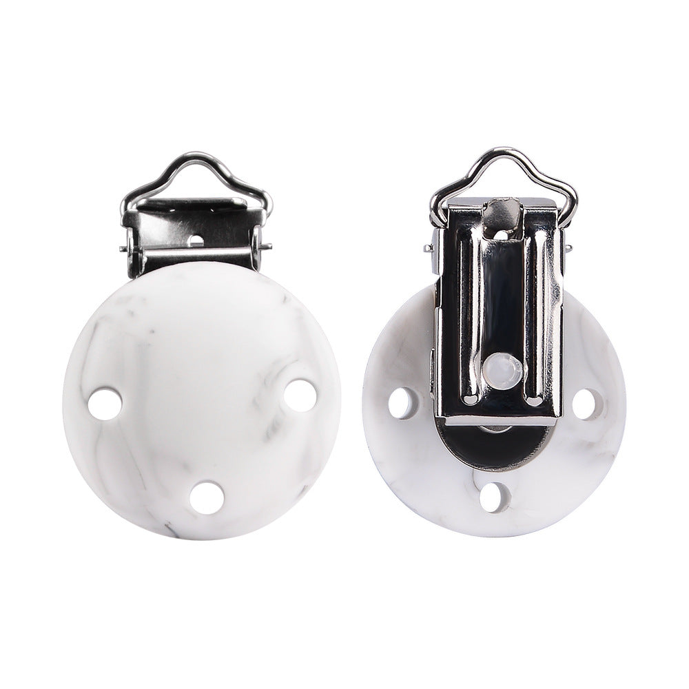 Silicone Pacifier Clip Round Dummy Clips 30mm 7