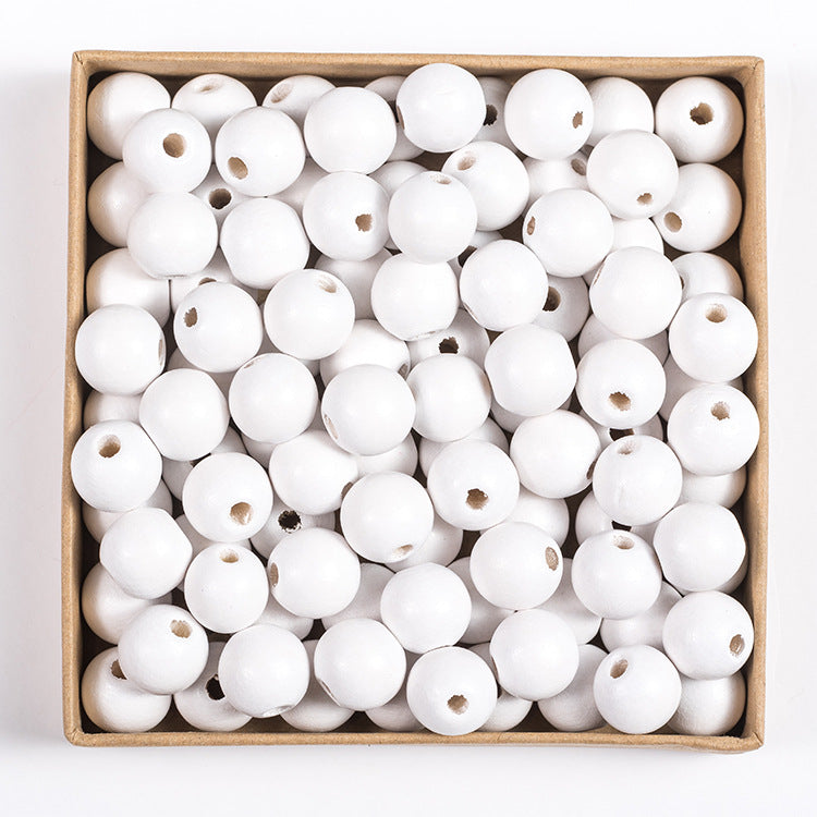 50pcs 16mm Colored Round Wooden Beads Jewelry Making DIY Craft 5