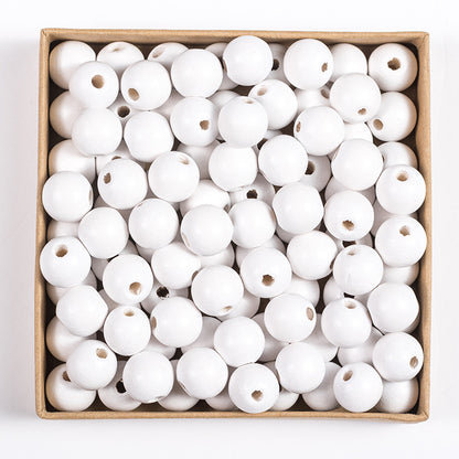 50pcs 16mm Colored Round Wooden Beads Jewelry Making DIY Craft 5