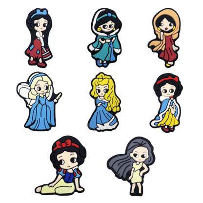 Silicone Focal Beads Cartoon Princess Sitting Pose 4