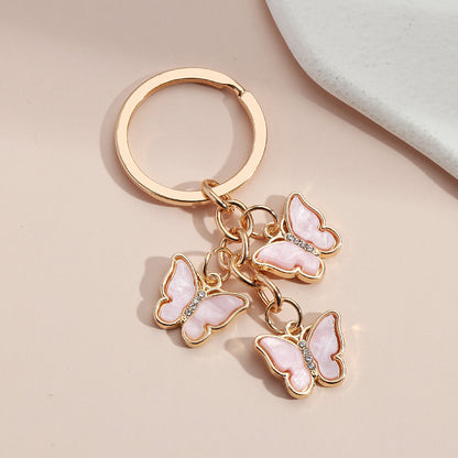 Butterfly Alloy Keychain Titanium Steel Charm Accessory 4