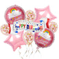 Birthday Crown Foil Balloon Set Party Decoration 9pcs 6