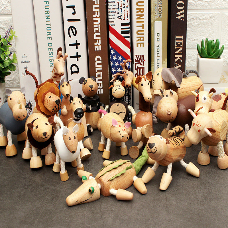 Wooden Animal Simulation Toys Dolls Educational Toy for Kids